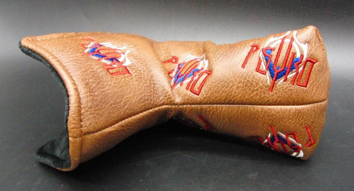 Luxury PSYKO GOLF Embroidered Genuine Leather Putter Head Cover 10 Luxury PSYKO GOLF Embroidered Genuine Leather Putter Head Cover - Image 8