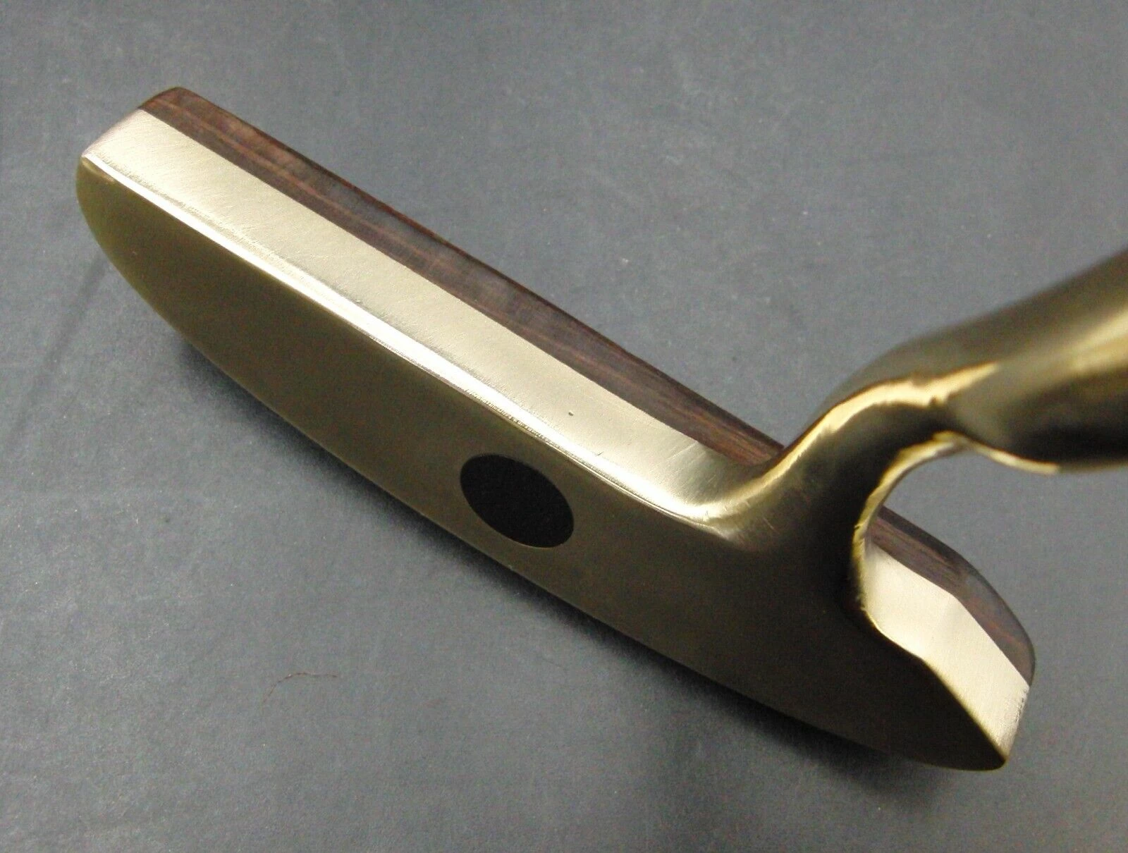 Vintage Garnet BG Wood & Brass Putter 88cm Playing Length Steel Shaft Wrap Grip 6 Vintage Garnet BG Wood & Brass Putter 88cm Playing Length Steel Shaft Wrap Grip - Image 4