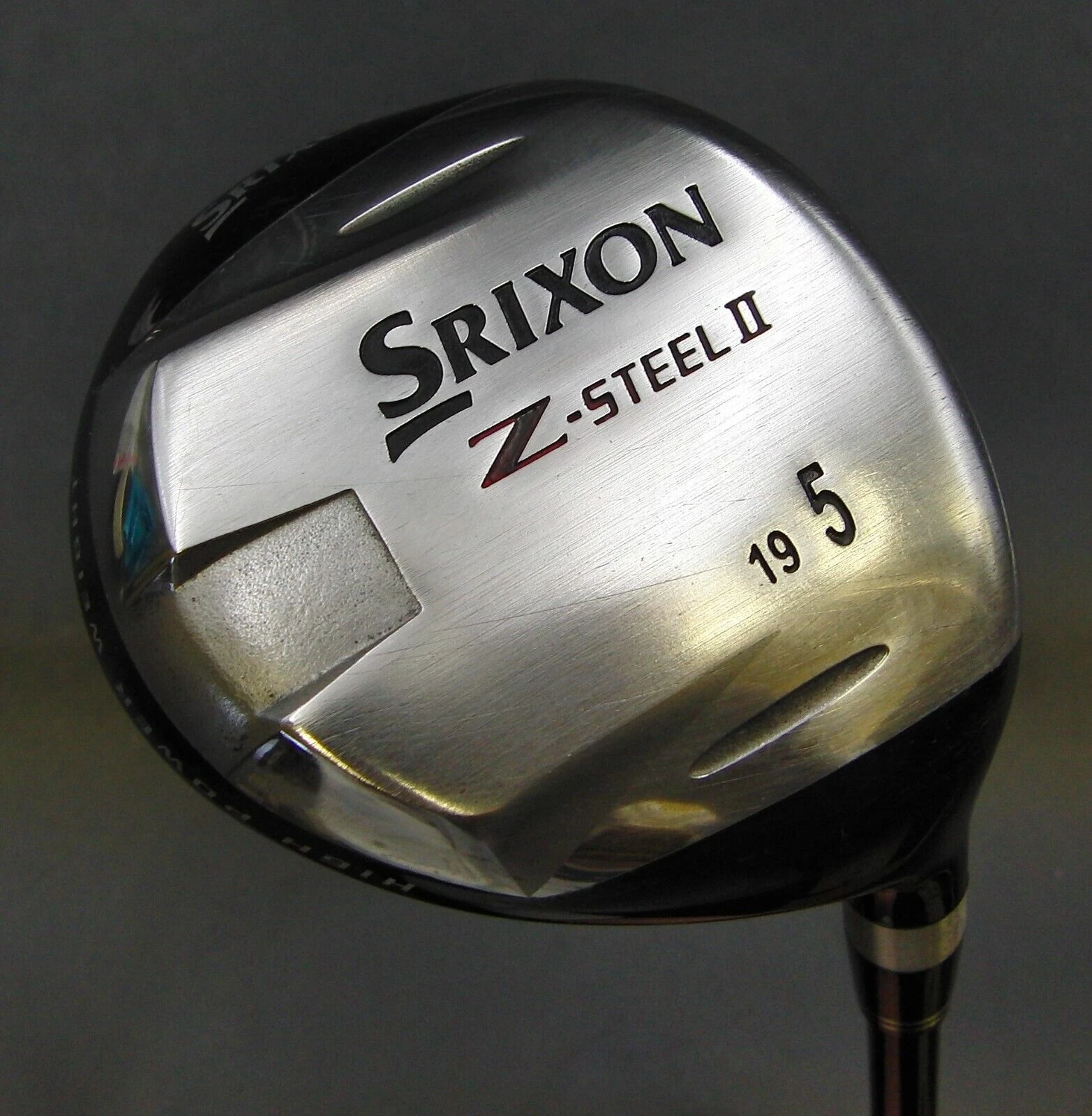 Srixon Z-Steel II 19° 5 Wood Stiff Graphite Shaft Srixon Grip 3 Srixon Z-Steel II 19° 5 Wood Stiff Graphite Shaft Srixon Grip