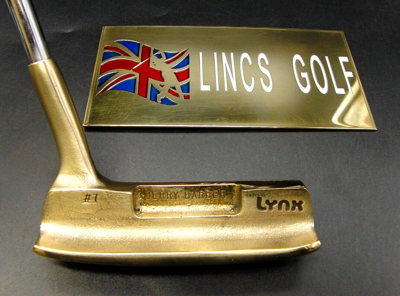 Vintage Lynx Jerry Barber #7 Putter Steel Shaft 87cm Playing Length Black Grip 3 Vintage Lynx Jerry Barber #7 Putter Steel Shaft 87cm Playing Length Black Grip