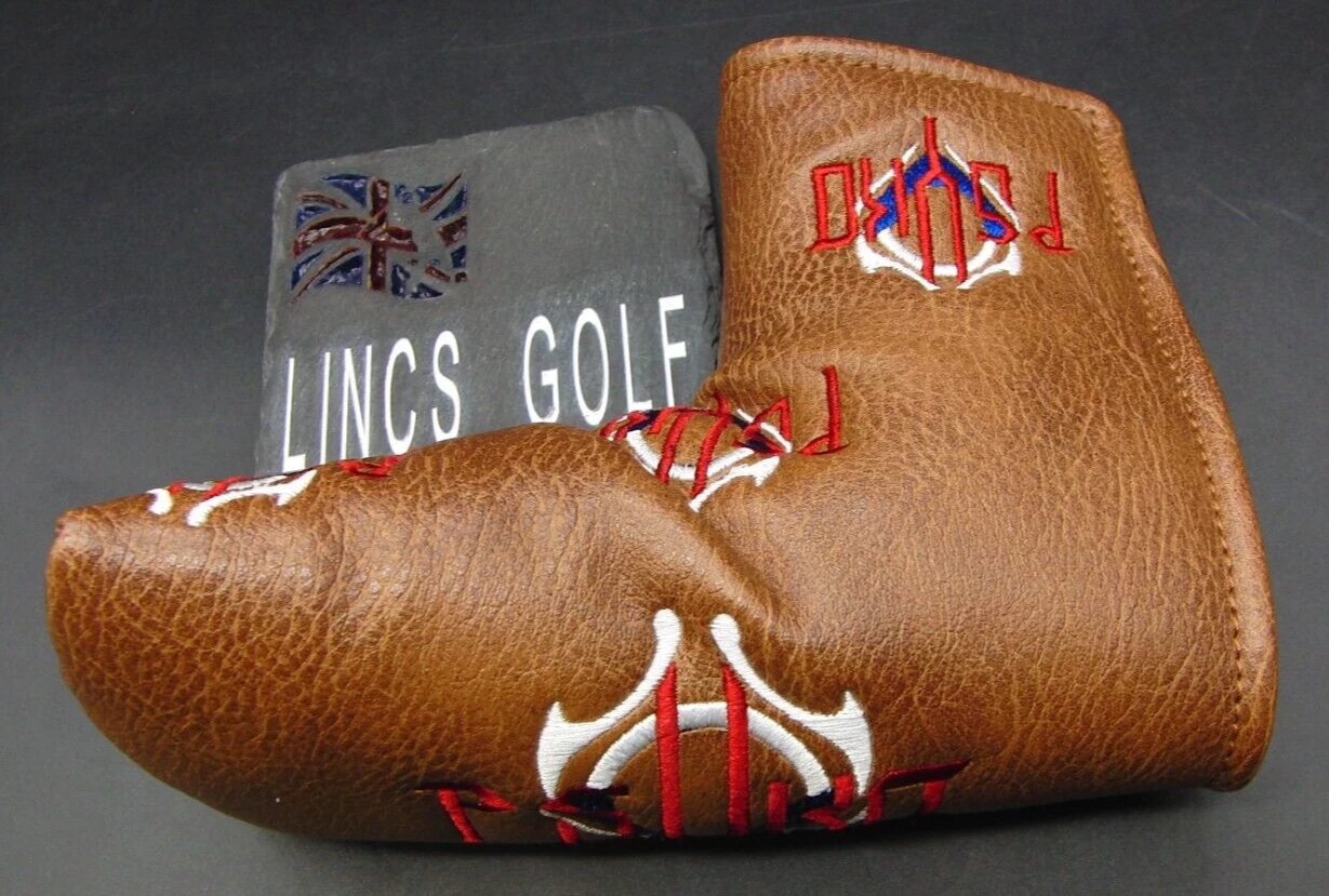 Luxury PSYKO GOLF Embroidered Genuine Leather Putter Head Cover 4 Luxury PSYKO GOLF Embroidered Genuine Leather Putter Head Cover - Image 2