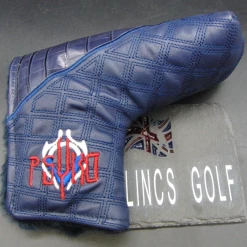 Luxury PSYKO GOLF Croc Quilted Embroidered Genuine Leather Putter Head Cover