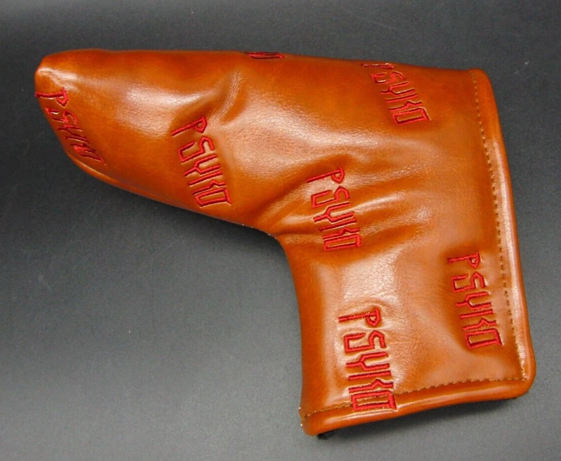 Luxury PSYKO GOLF Embroidered Genuine Leather Putter Head Cover 5 Luxury PSYKO GOLF Embroidered Genuine Leather Putter Head Cover - Image 3