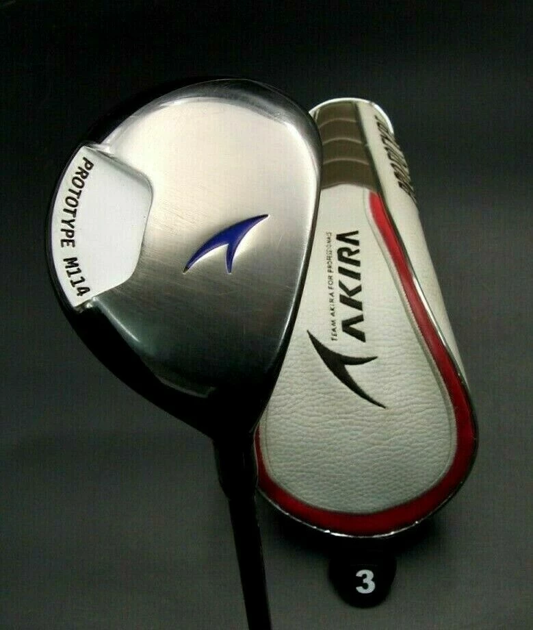Japanese Akira Prototype M114 3 Wood Extra Stiff Graphite Shaft & Head Cover 3 Japanese Akira Prototype M114 3 Wood Extra Stiff Graphite Shaft & Head Cover