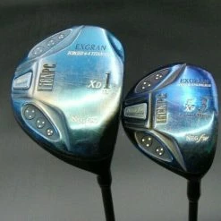 Set Of 2 X Japanese TiCNPC Exgran Driver & 15° 3 Wood Regular Graphite Shaft