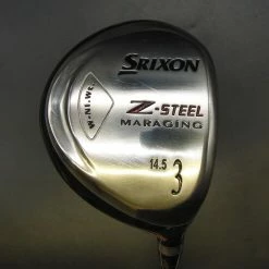 Pro Power Srixon Z-Steel Maraging 14.5° 3 Wood Stiff Graphite Shaft Burrows Grip
