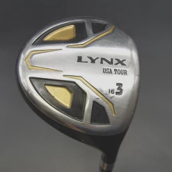 Lynx USA Tour 16° 3 Wood Stiff Graphite Shaft Lynx Grip