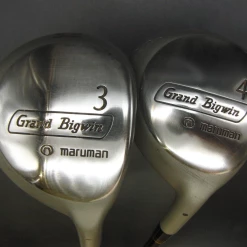Set Of 2 Maruman Grand Bigwin 3 & 4 Woods Regular Graphite Shafts Maruman Grips