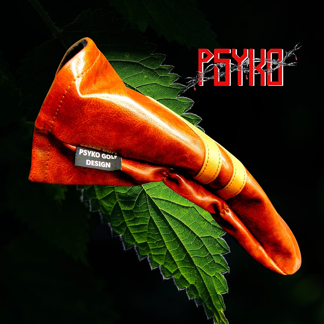 Luxury PSYKO GOLF Vintage Style Embroidered PU Leather Wood Head Cover 6 Luxury PSYKO GOLF Vintage Style Embroidered PU Leather Wood Head Cover - Image 4