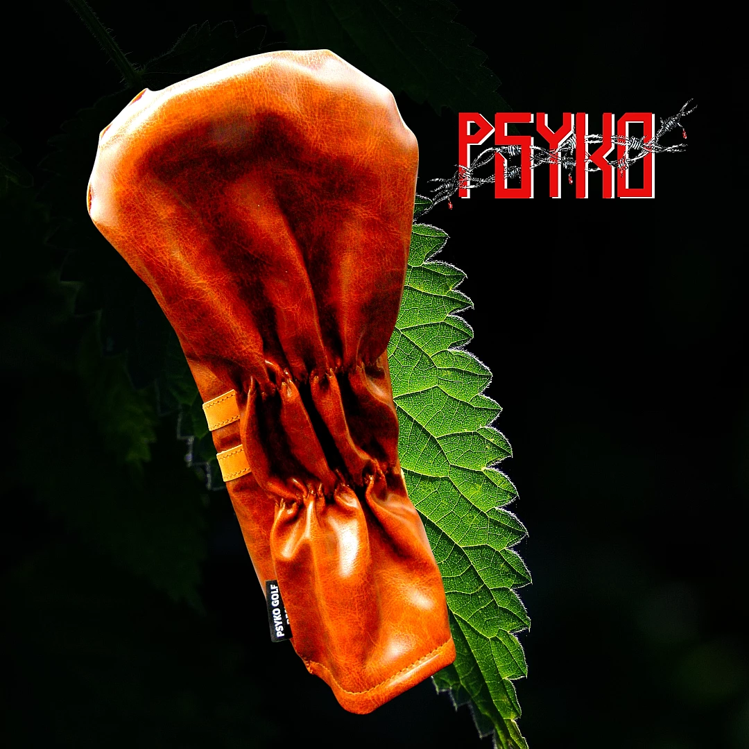 Luxury PSYKO GOLF Vintage Style Embroidered PU Leather Wood Head Cover 5 Luxury PSYKO GOLF Vintage Style Embroidered PU Leather Wood Head Cover - Image 3