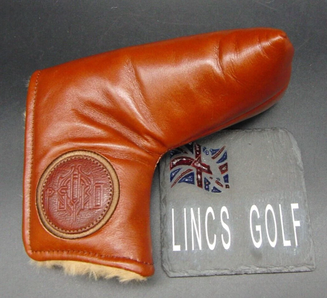Luxury PSYKO GOLF Brown Genuine Leather Putter Embossed Head Cover 3 Luxury PSYKO GOLF Brown Genuine Leather Putter Embossed Head Cover
