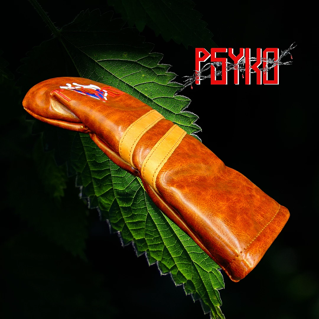 Luxury PSYKO GOLF Vintage-Style Embroidered PU Leather Wood Head Cover 6 Luxury PSYKO GOLF Vintage-Style Embroidered PU Leather Wood Head Cover - Image 4