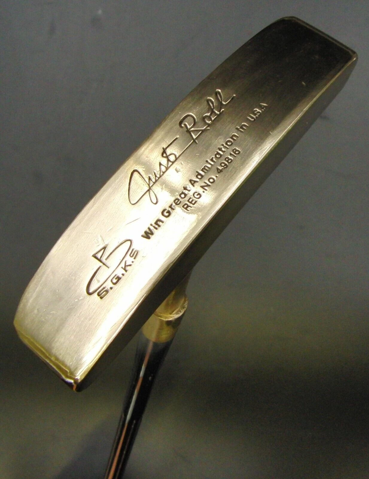 Vintage Japanese SGKS Royal Just Roll Putter Steel Shaft 88cm Long 2 Vintage Japanese SGKS Royal Just Roll Putter Steel Shaft 88cm Long