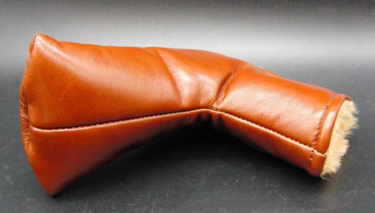 Luxury PSYKO GOLF Brown Genuine Leather Putter Embossed Head Cover 5 Luxury PSYKO GOLF Brown Genuine Leather Putter Embossed Head Cover - Image 3