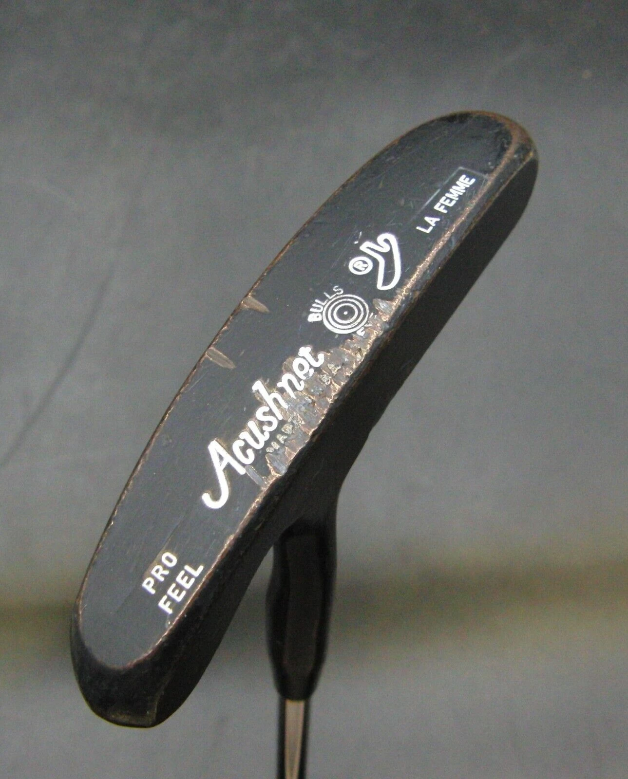RARE Titleist Black Acushnet Pro Feel Bulls Eye Putter Steel Shaft 83cm Length 3 RARE Titleist Black Acushnet Pro Feel Bulls Eye Putter Steel Shaft 83cm Length