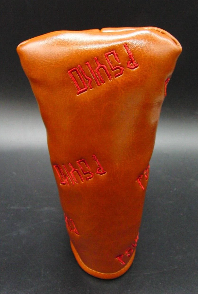 Luxury PSYKO GOLF Embroidered Genuine Leather Putter Head Cover 6 Luxury PSYKO GOLF Embroidered Genuine Leather Putter Head Cover - Image 4