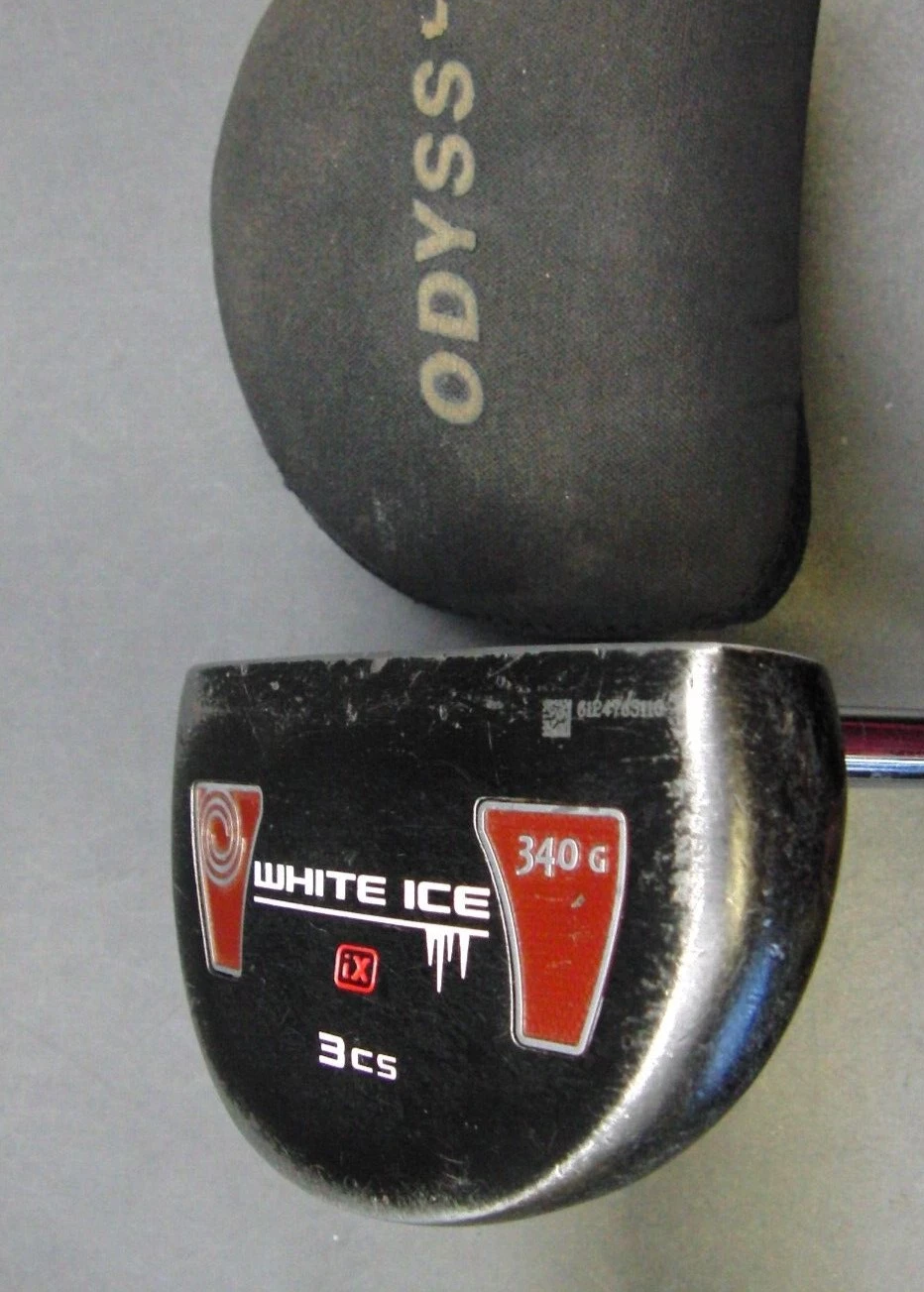 Odyssey White Ice Ix 340G 3cs Centre Shafted Putter Steel Shaft 89.5cm Long +H/C 3 Odyssey White Ice Ix 340G 3cs Centre Shafted Putter Steel Shaft 89.5cm Long +H/C
