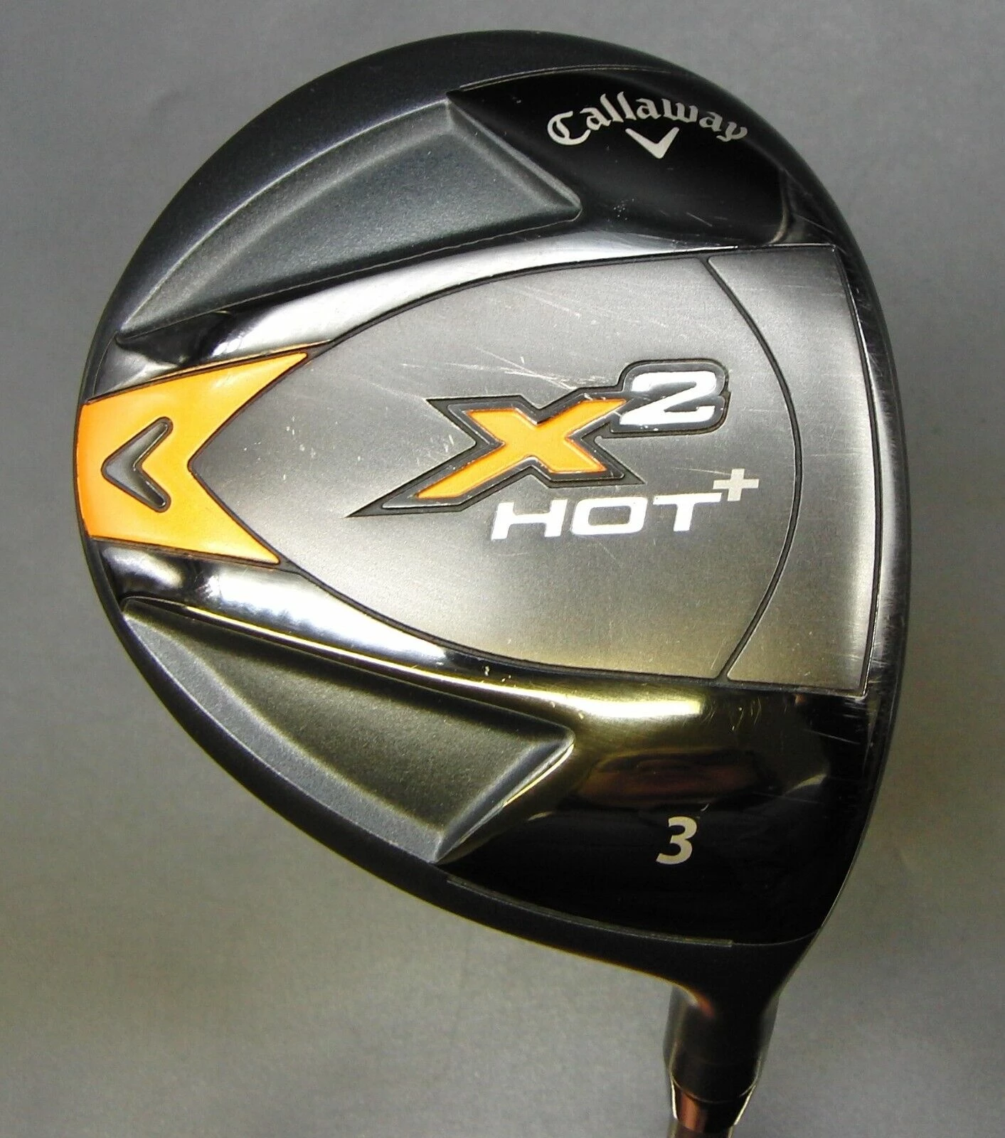 Callaway X2 Hot+ 3 Wood Regular Graphite Shaft Golf Pride Grip With Head Cover 4 Callaway X2 Hot+ 3 Wood Regular Graphite Shaft Golf Pride Grip With Head Cover - Image 2