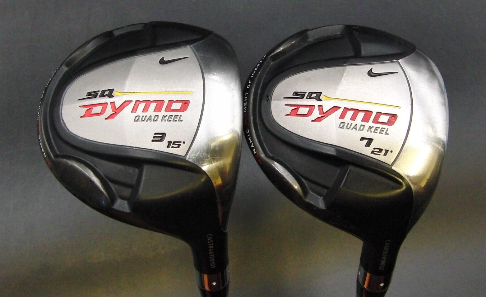 Set Of 2 Nike SQ Dymo Quad Keel 15° 3 & 21° 7 Woods Senior Graphite Shafts 8 Set Of 2 Nike SQ Dymo Quad Keel 15° 3 & 21° 7 Woods Senior Graphite Shafts - Image 6