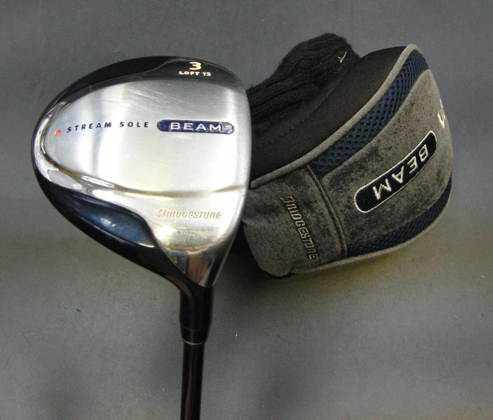 Bridgestone Beam 15° 3 Wood Stiff Graphite Shaft Beam Grip With Head Cover 8 Bridgestone Beam 15° 3 Wood Stiff Graphite Shaft Beam Grip With Head Cover - Image 6