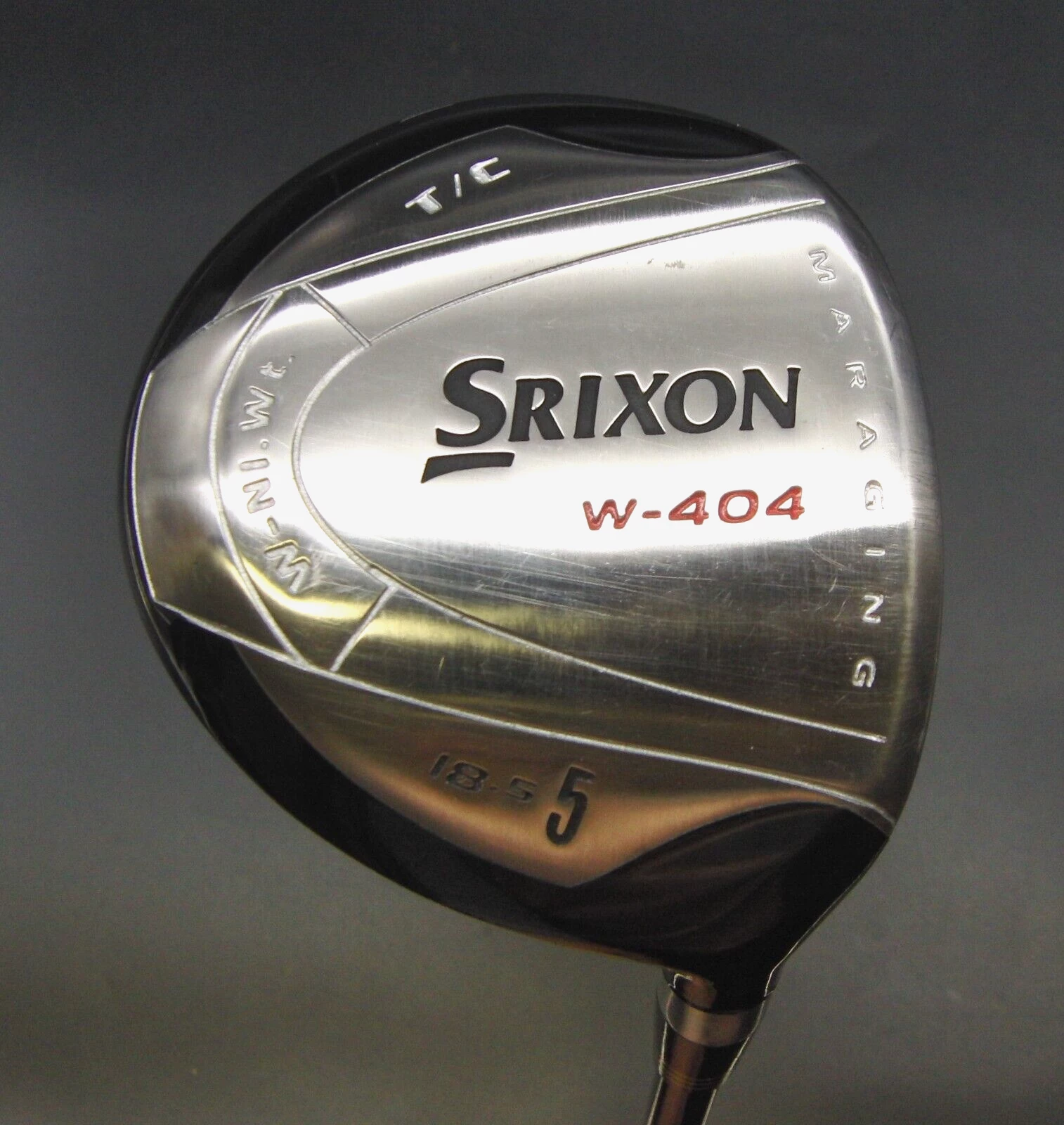 Japanese Srixon W-404 Maraging T/C 18.5° 5 Wood Stiff Flex Graphite Srixon Grip 3 Japanese Srixon W-404 Maraging T/C 18.5° 5 Wood Stiff Flex Graphite Srixon Grip