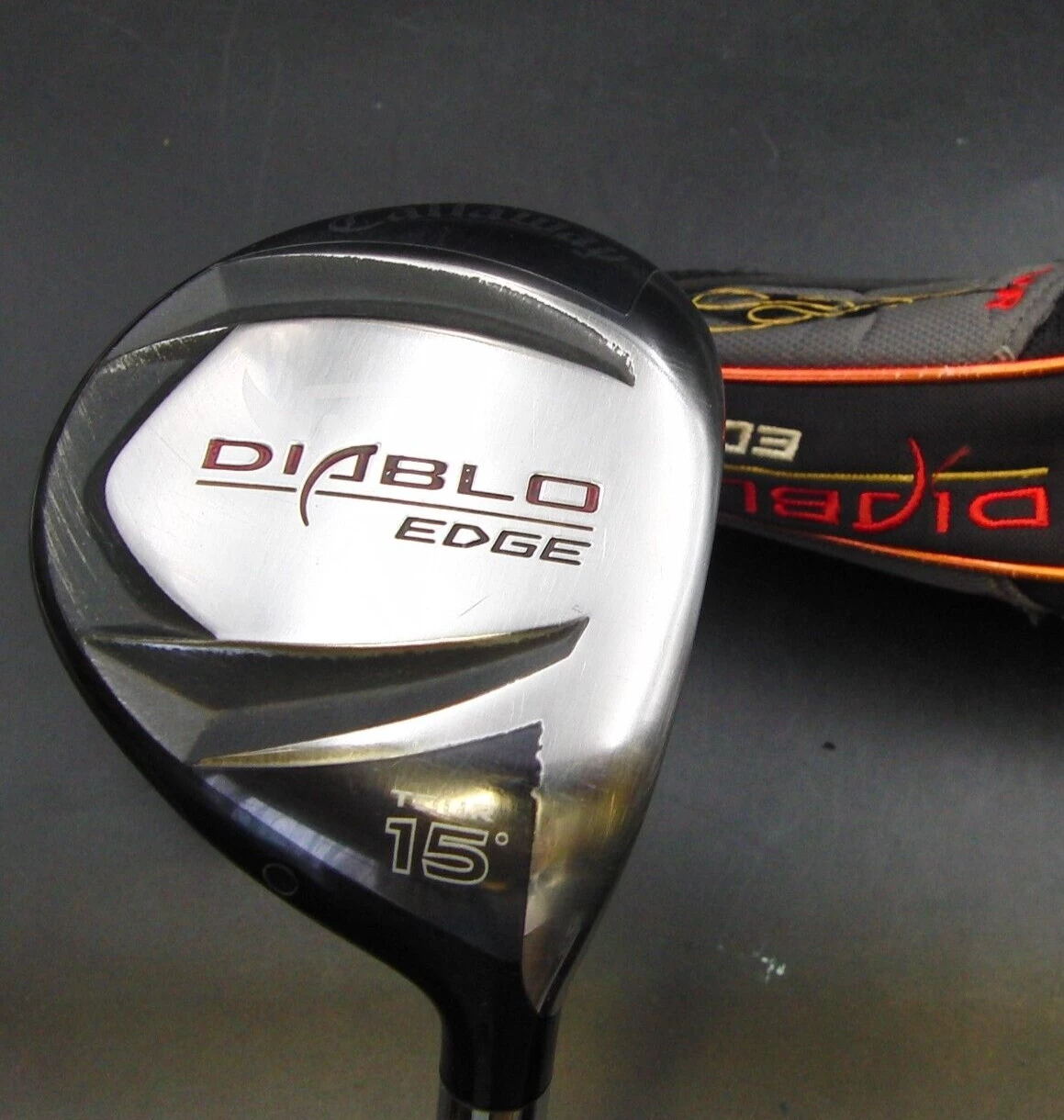 Callaway Diablo Edge Tour 15° 3 Wood Stiff Graphite Shaft Head Cover 3 Callaway Diablo Edge Tour 15° 3 Wood Stiff Graphite Shaft Head Cover