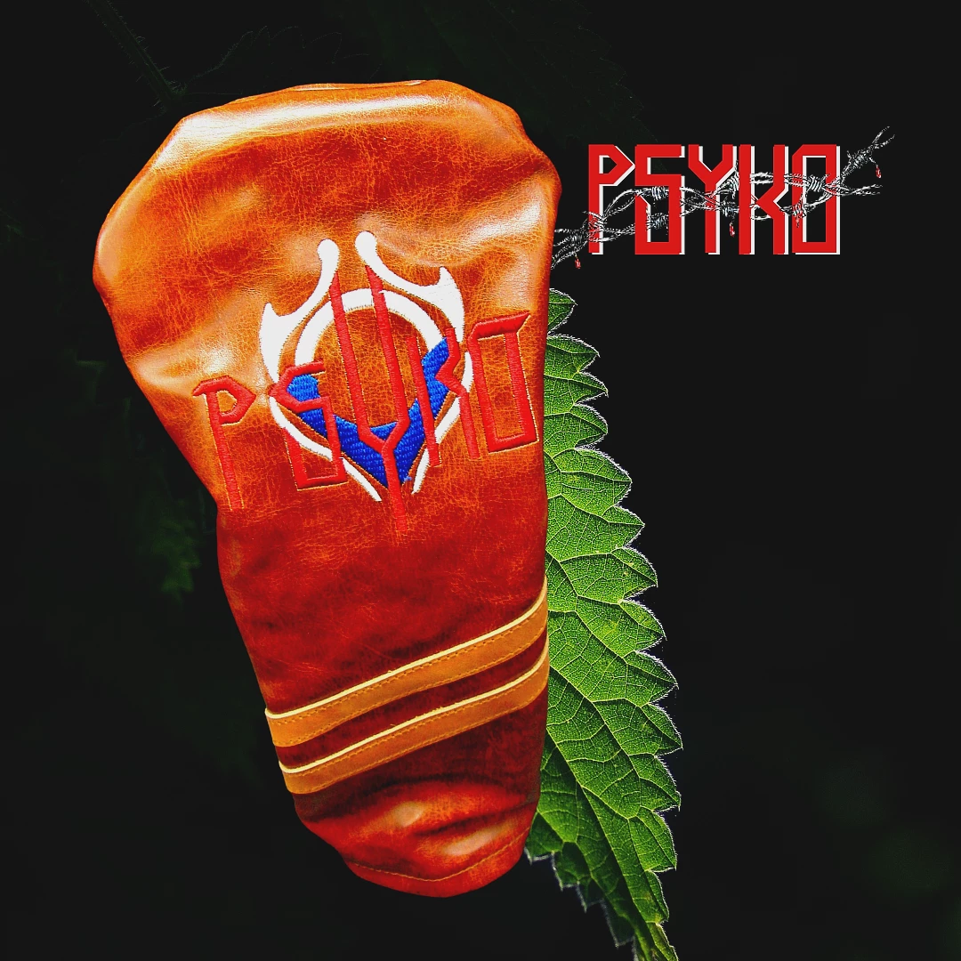 Luxury PSYKO GOLF Vintage Style Embroidered PU Leather Wood Head Cover 8 Luxury PSYKO GOLF Vintage Style Embroidered PU Leather Wood Head Cover - Image 6