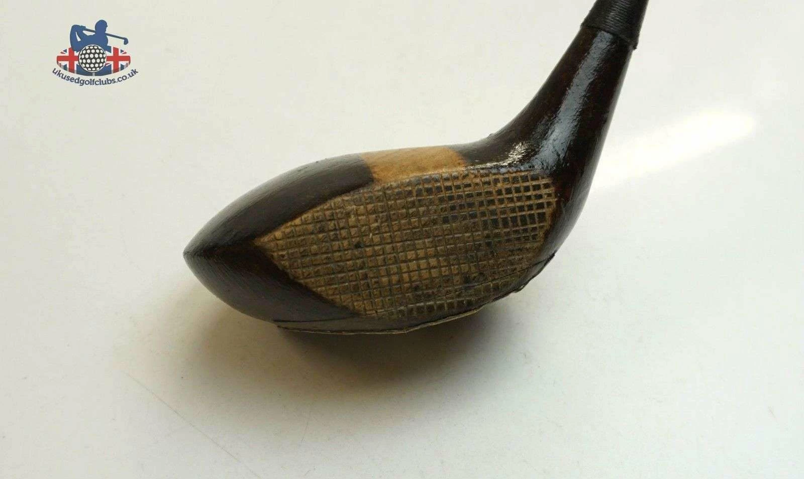 Lincs_golf Early 1900's Antique Wooden Headed Wood Composite Shaft Leather Wrap Grip 7 Lincs_golf Early 1900's Antique Wooden Headed Wood Composite Shaft Leather Wrap Grip - Image 5