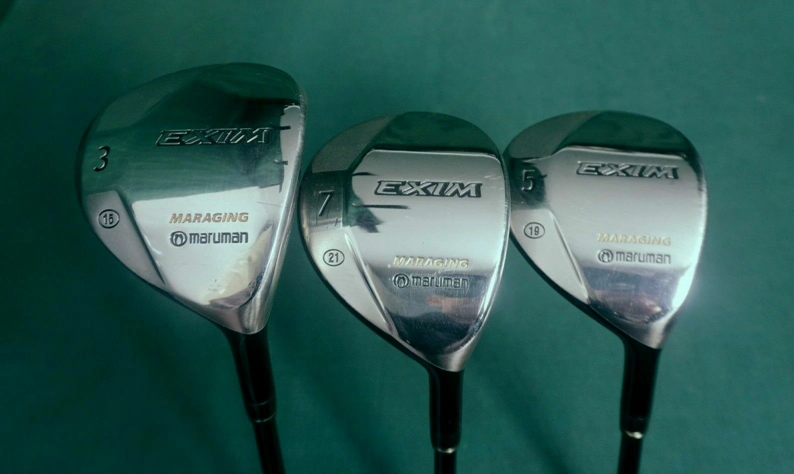 Lincs_golf Set Of 3 Maruman Exim 3 , 5 & 7 Woods Regular Graphite Shafts Exim Grips 3 Lincs_golf Set Of 3 Maruman Exim 3 , 5 & 7 Woods Regular Graphite Shafts Exim Grips