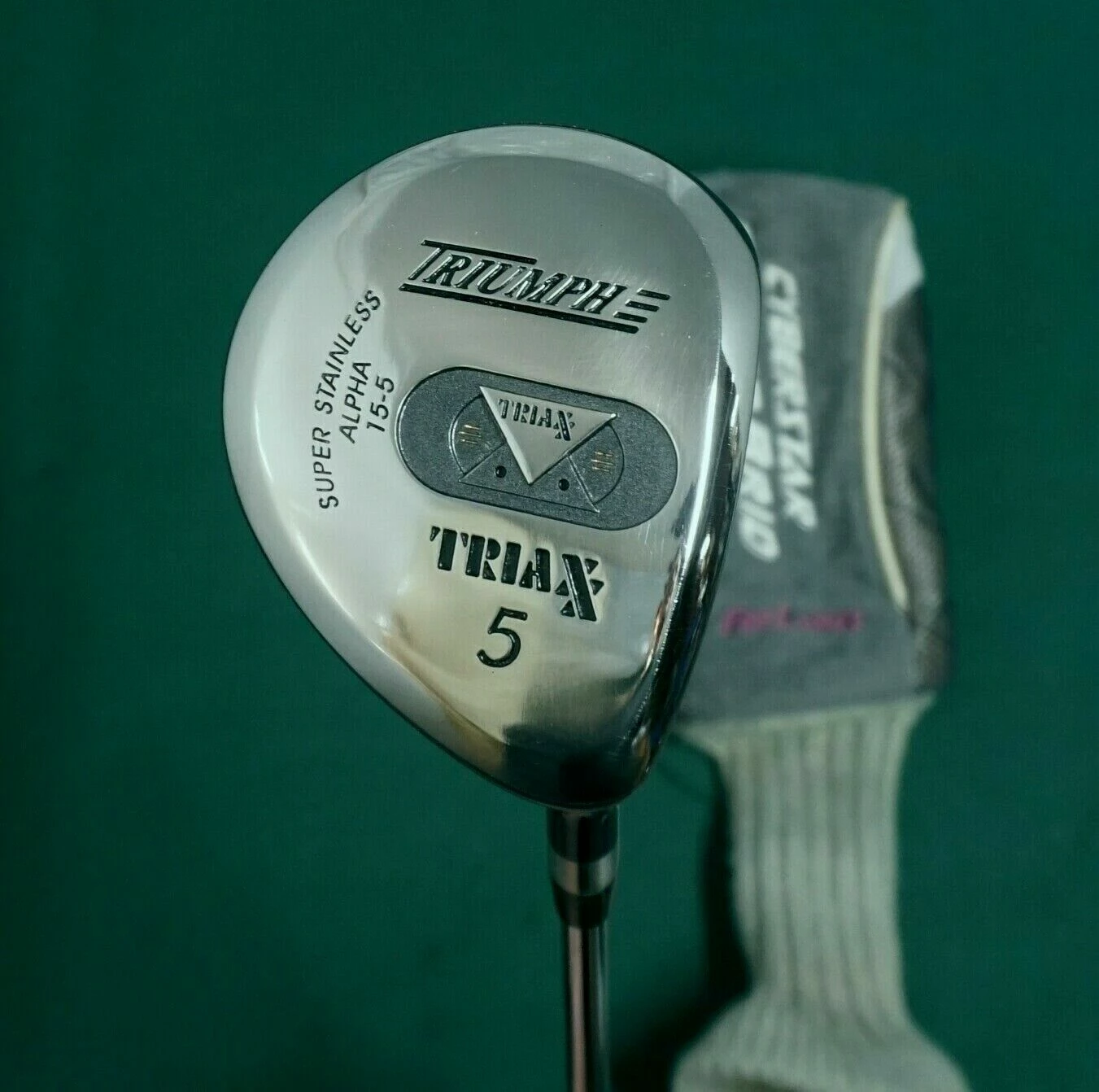 Lincs_golf Vintage Triumph Triaxx 5 Wood Regular Steel Shaft Pro Tour Grip 3 Lincs_golf Vintage Triumph Triaxx 5 Wood Regular Steel Shaft Pro Tour Grip